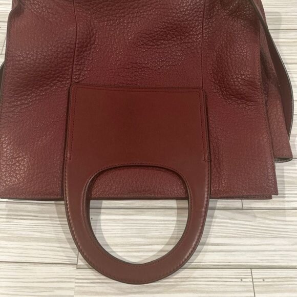 Vince Camuto Large Leather Tote Bag Women's Crossbody‎ Strap Beck Cinnabar - Picture 7 of 15